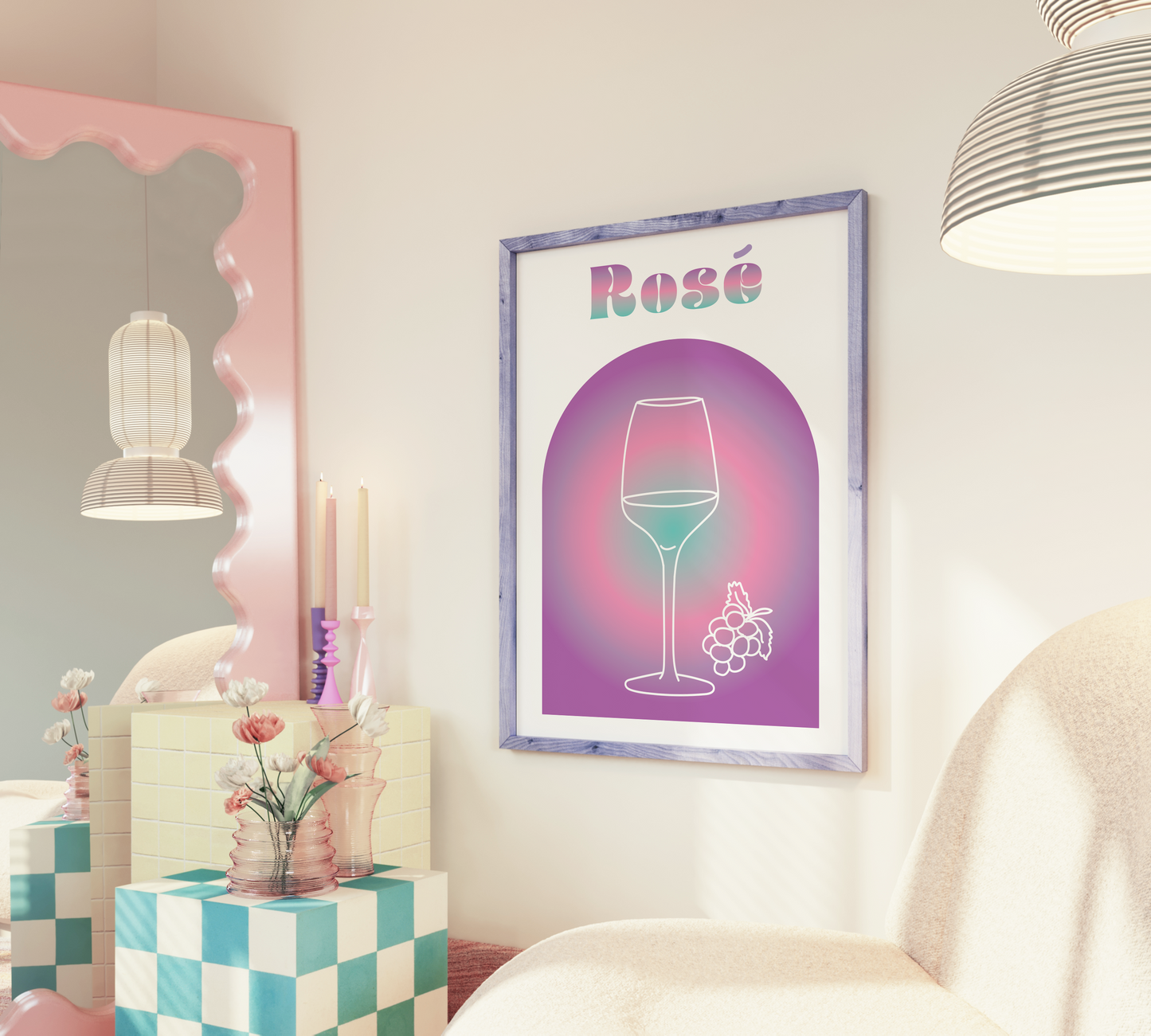 Rosè Cocktail Print