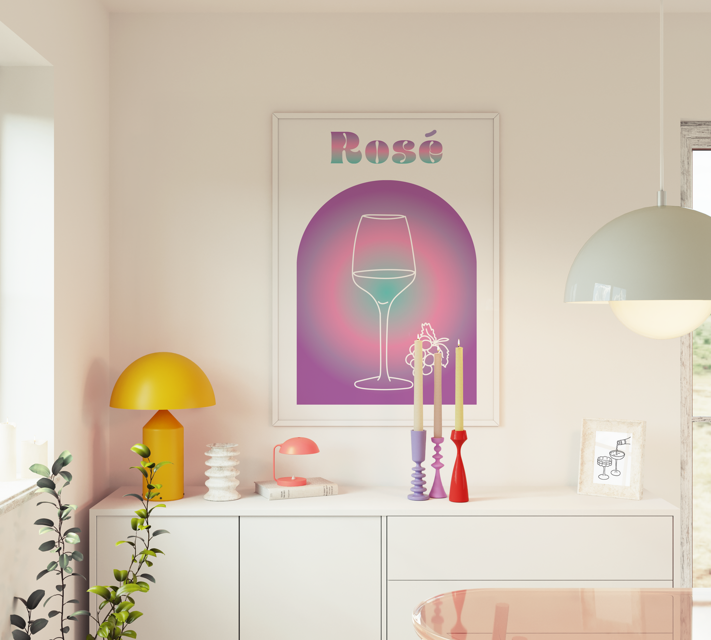 Rosè Cocktail Print